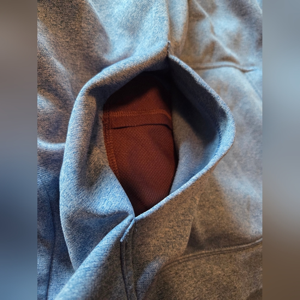 The North Face Men's Medium Blue and Orange Sweatshirt Hoodie - Picture 6 of 9